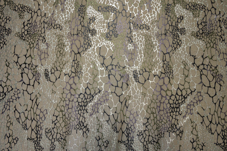 Metallic Animal Skin Double Knit - Light Mauve/Gold