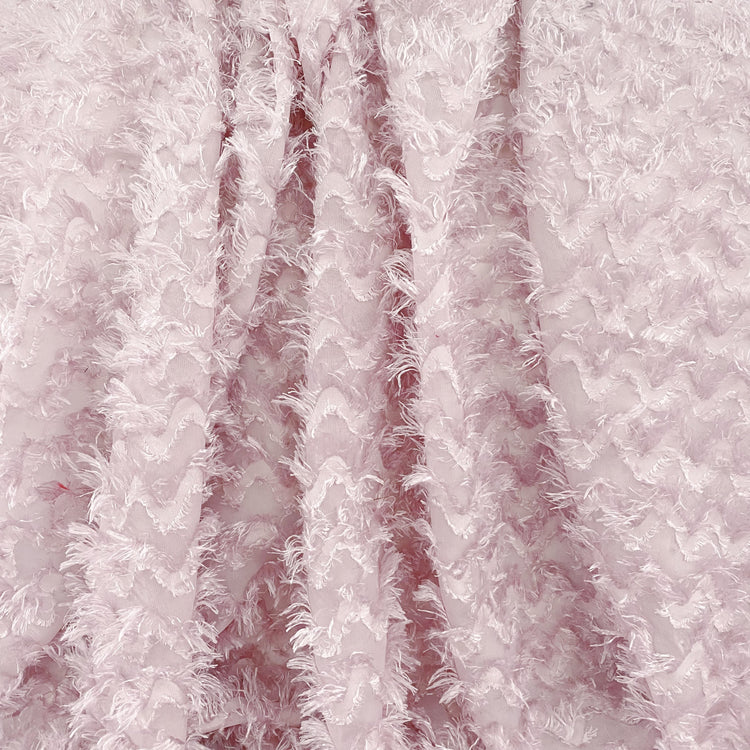 Fringed Wave Chiffon - Pink