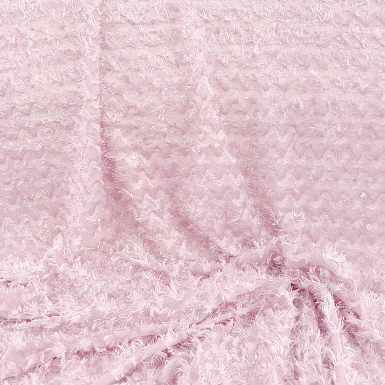 Fringed Wave Chiffon - Pink