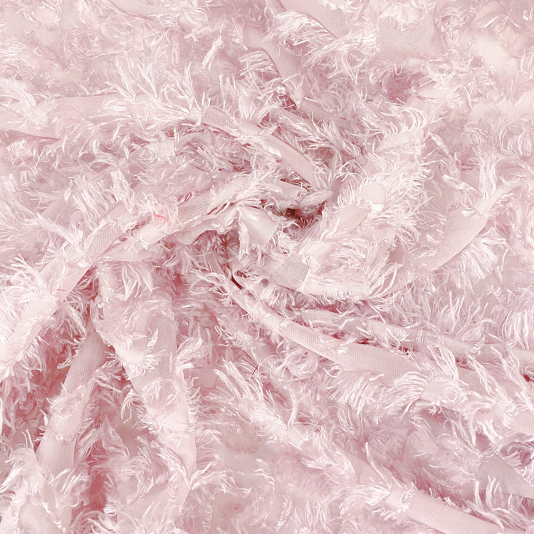 Fringed Wave Chiffon - Pink