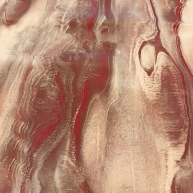 PVC - Soft Swirl Grain Marble Print - Peach/Crimson Pink