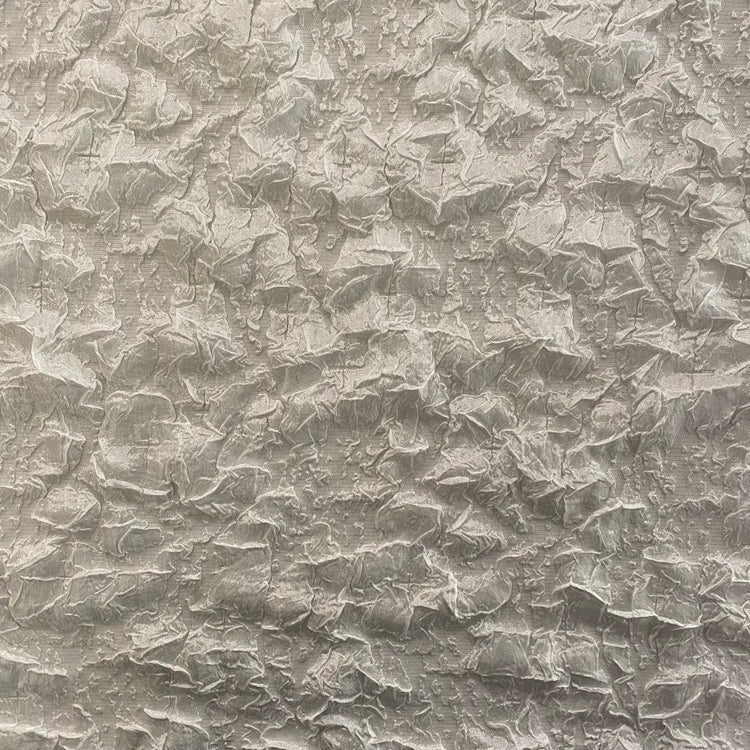 Crinkle Textured Cloqué - White