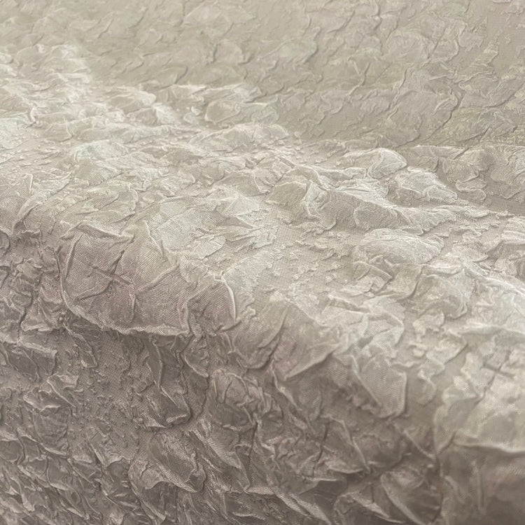 Crinkle Textured Cloqué - White