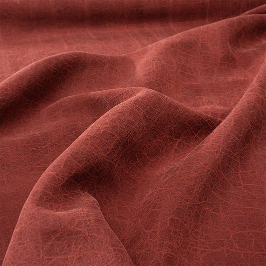 Subtle Bark Texture Silk - Burnt Orange/Red