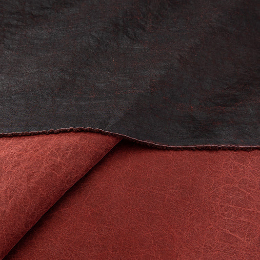 Subtle Bark Texture Silk - Burnt Orange/Red
