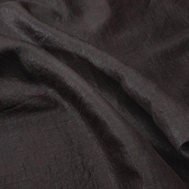 Subtle Bark Texture Silk - Burnt Orange/Red