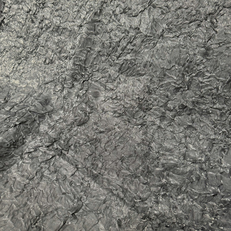 Crinkled Satin Plisse - Bonded - Silver