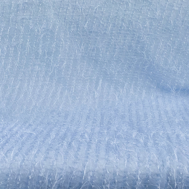 Fringe Striped Sheer Gauze - Light Blue