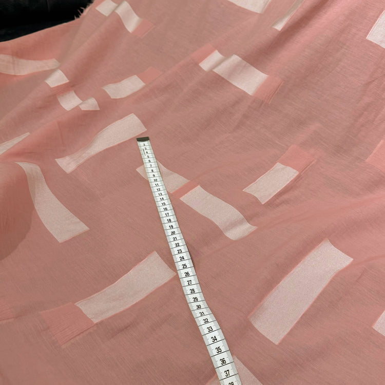 Square & Rectangle Insert Viscose/Nylon/Cotton Poplin - Light Coral/Sea Shell