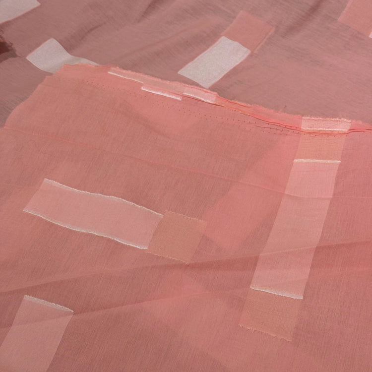 Square & Rectangle Insert Viscose/Nylon/Cotton Poplin - Light Coral/Sea Shell