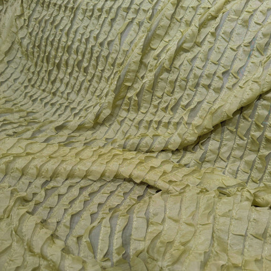 Ruffled Tiered Organza - Lime Green