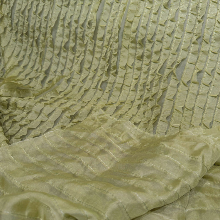 Ruffled Tiered Organza - Lime Green