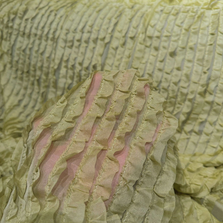 Ruffled Tiered Organza - Lime Green
