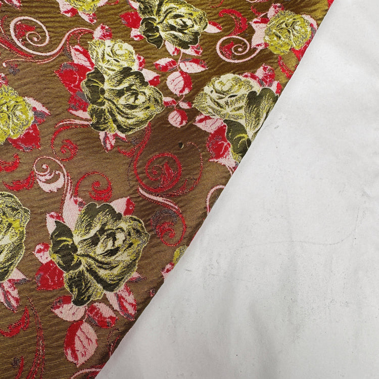 Rose Nouveau Jacquard - Crimson
