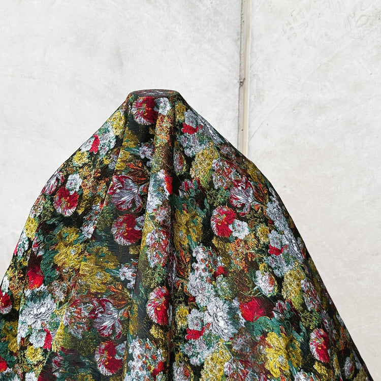 Acid Flora Jacquard - Crimson/Green/Yellow