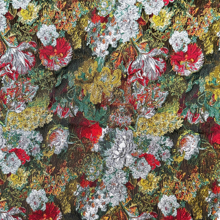 Acid Flora Jacquard - Crimson/Green/Yellow
