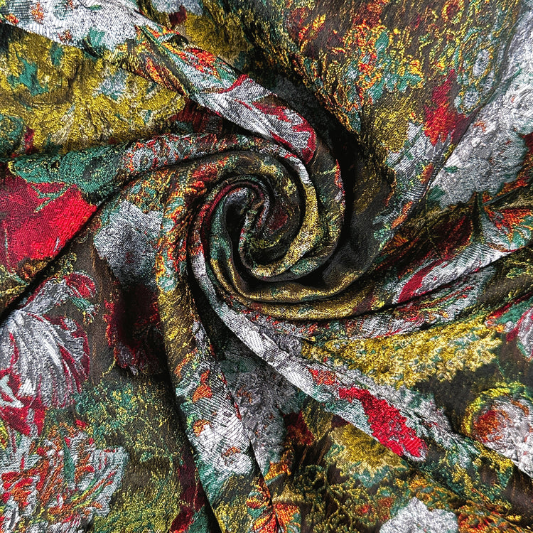 Acid Flora Jacquard - Crimson/Green/Yellow