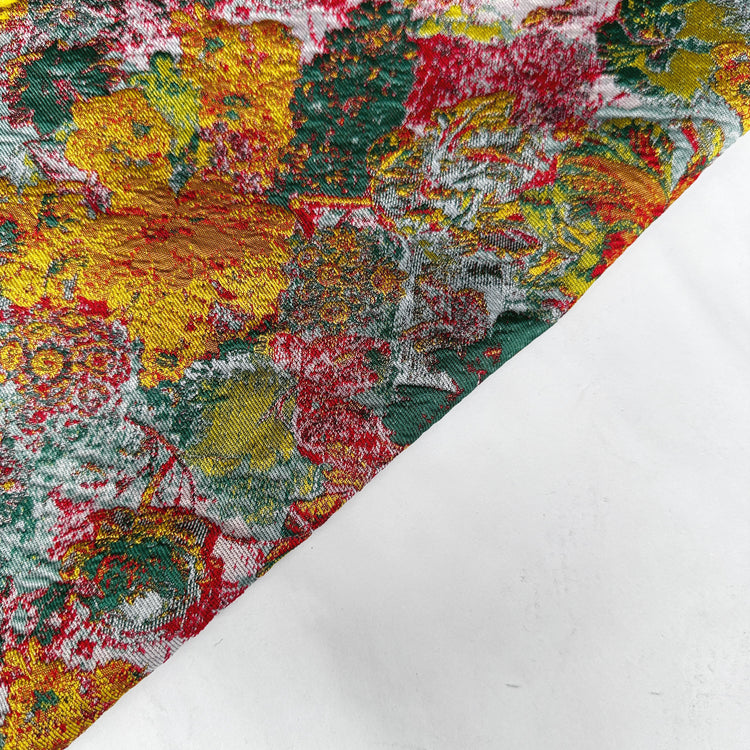 Acid Flora Jacquard - Crimson/Green/Yellow