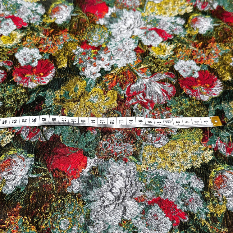 Acid Flora Jacquard - Crimson/Green/Yellow