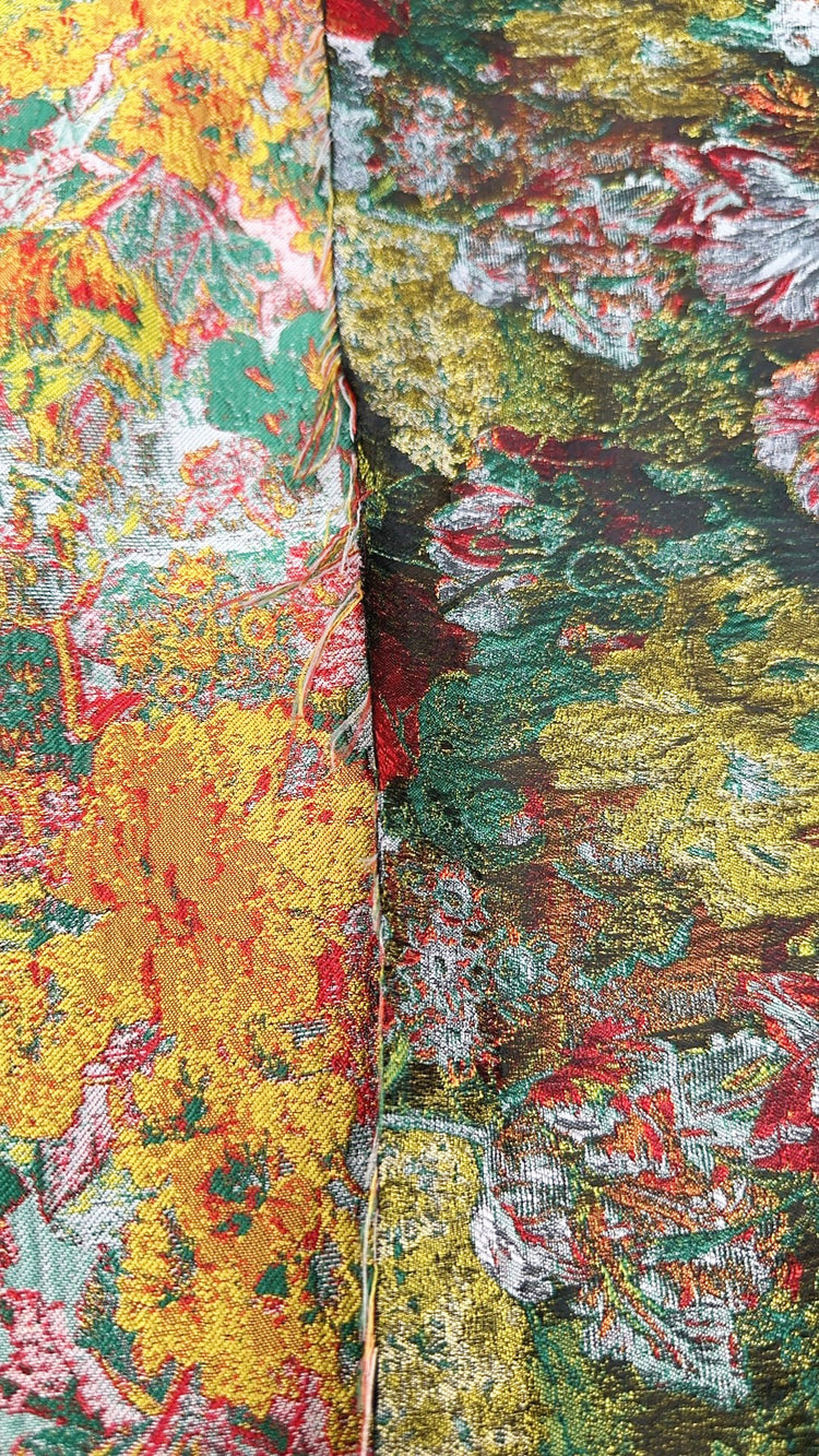 Acid Flora Jacquard - Crimson/Green/Yellow