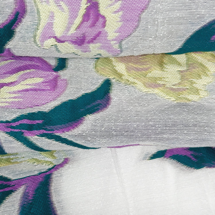 Tulip Vine Jacquard - Teal/Plum