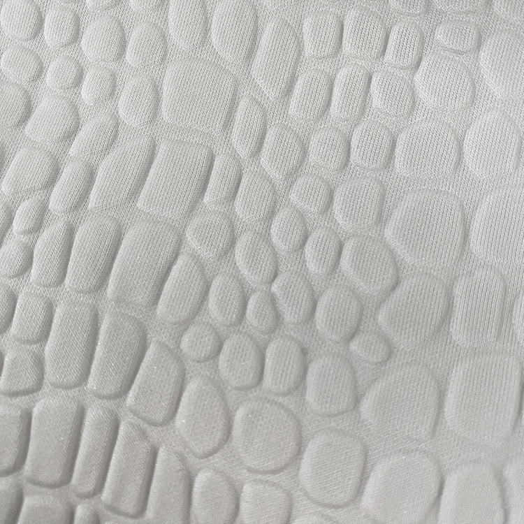 Embossed Crocodile Double Knit - White
