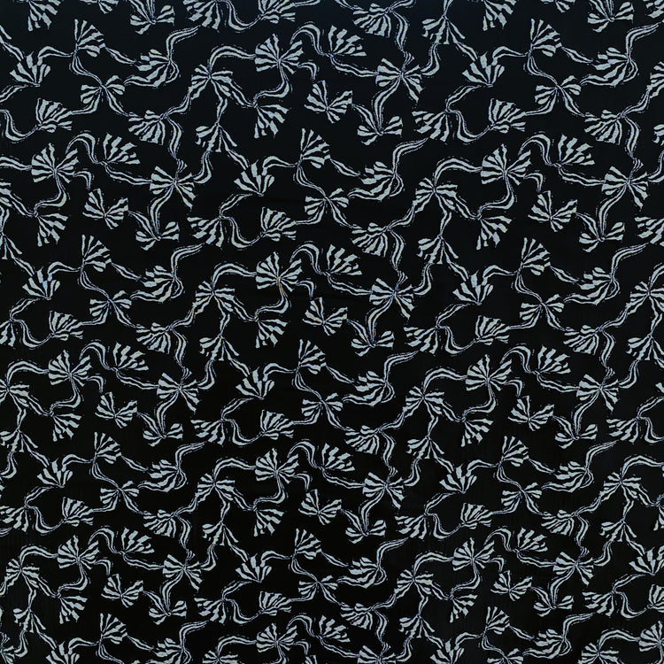 Bows Poly/Nylon Jacquard - Black/Grey