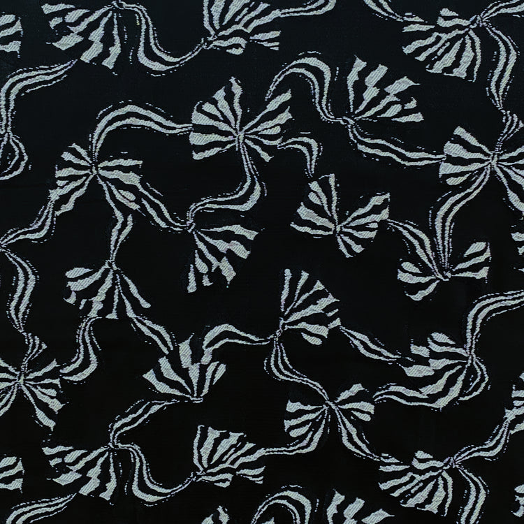Bows Poly/Nylon Jacquard - Black/Grey