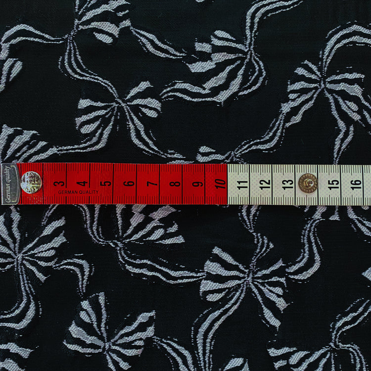 Bows Poly/Nylon Jacquard - Black/Grey