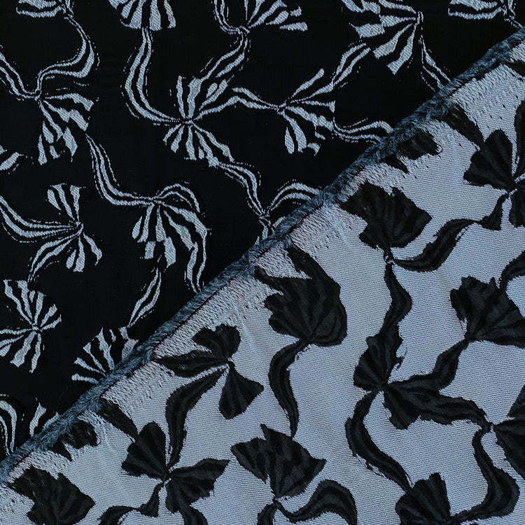 Bows Poly/Nylon Jacquard - Black/Grey