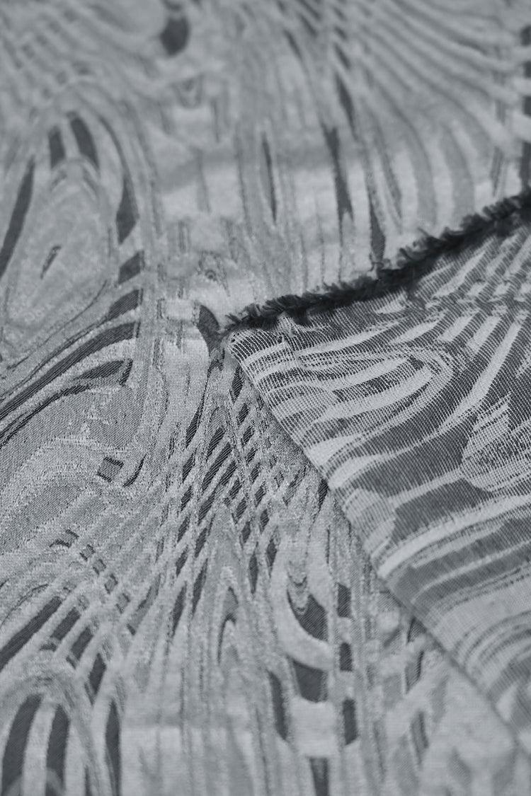 Rain Rivulets on the Window Jacquard - Silver/Slate