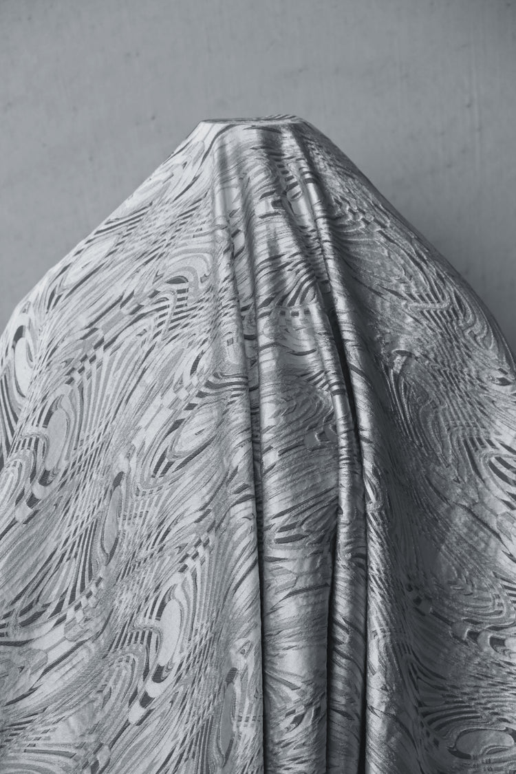 Rain Rivulets on the Window Jacquard - Silver/Slate