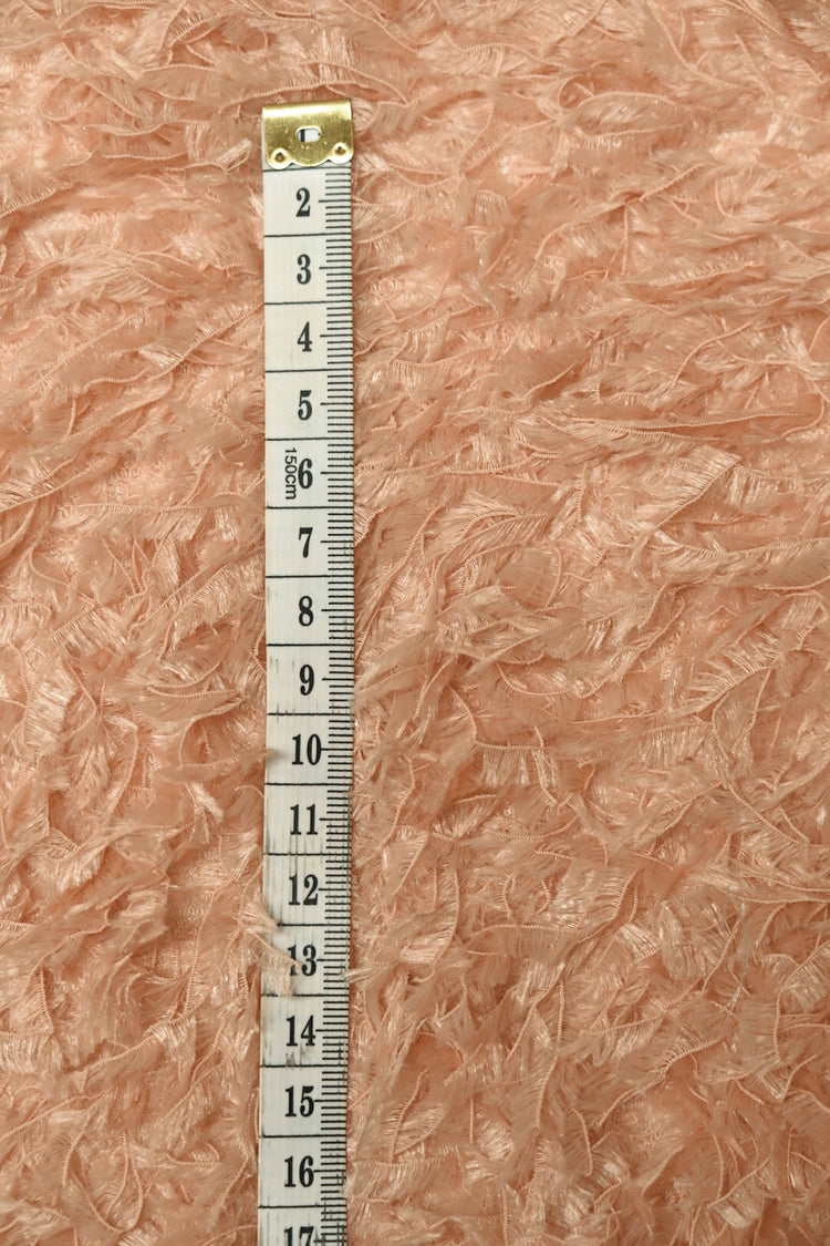 Faux Fur - Cut-Pile Warp Knit - Light Coral