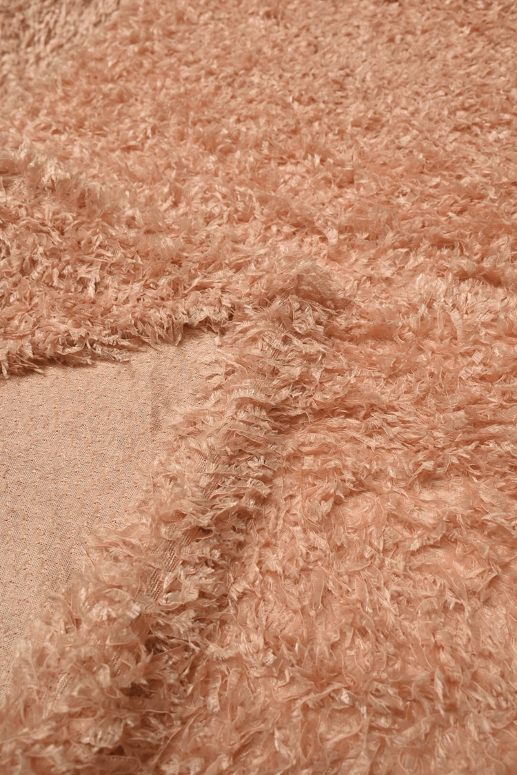 Faux Fur - Cut-Pile Warp Knit - Light Coral