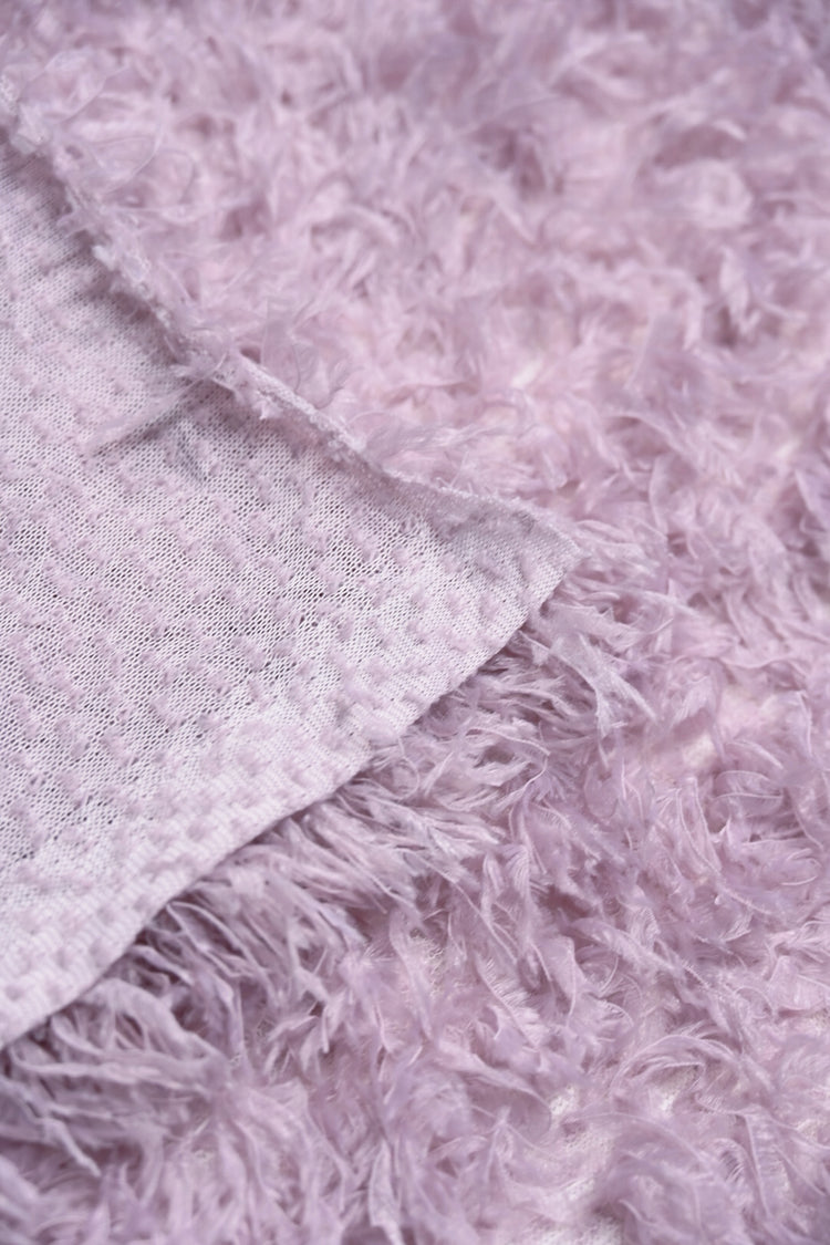 Faux Fur - Cut-Pile Warp Knit - Pale Lavender