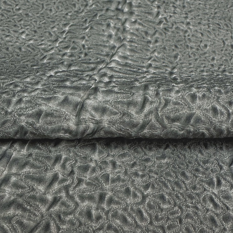 Fine Reptile Scale Stripe Cloque - Dark Khaki