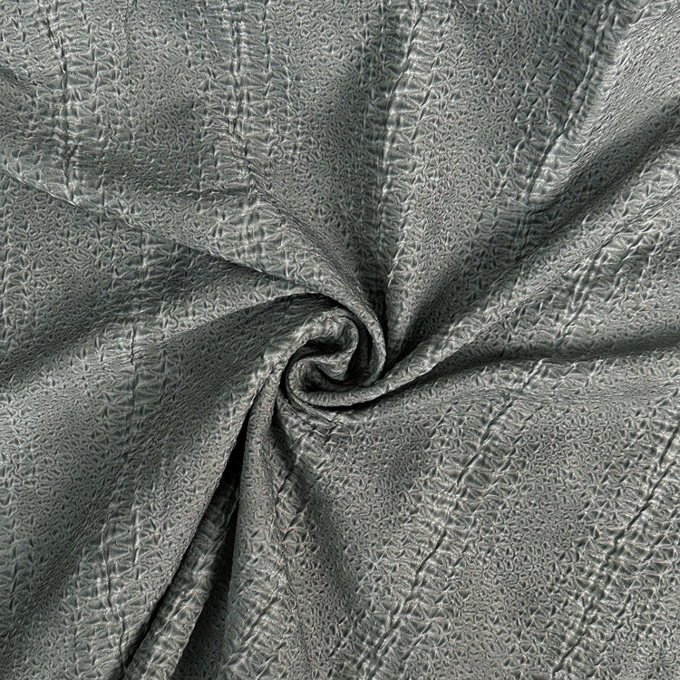 Fine Reptile Scale Stripe Cloque - Dark Khaki