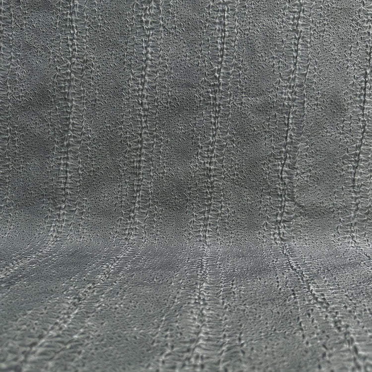 Fine Reptile Scale Stripe Cloque - Dark Khaki