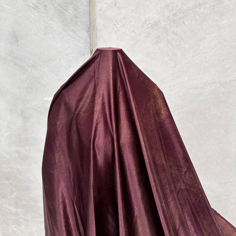 Crushed/Stone Washed Satin - Maroon
