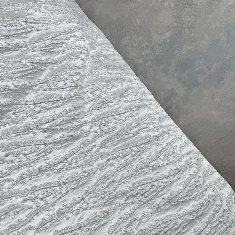 Abstract Kelp Forest & Air Bubble Brocade - White/Silver