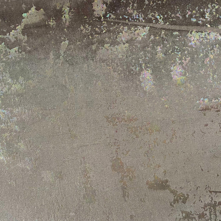 Abstract Holographic Splatter Velour - Grey