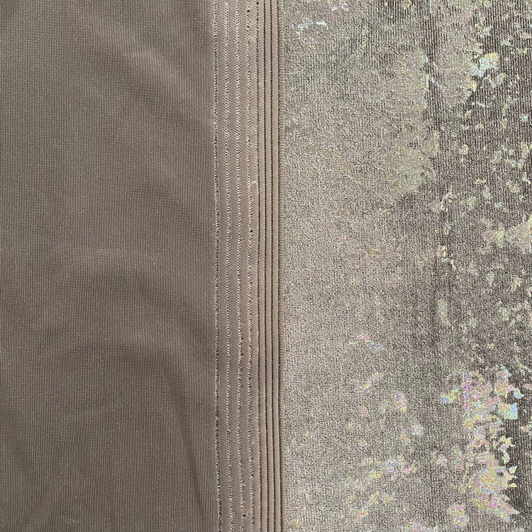 Abstract Holographic Splatter Velour - Grey
