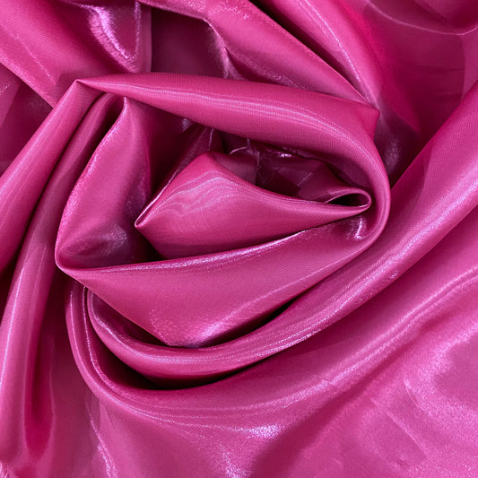 Shimmering Lake Satin - Deep Pink
