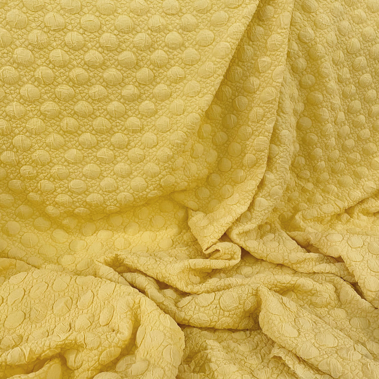 Mosaic Polka Dot Bubble Cloqué - Lemon