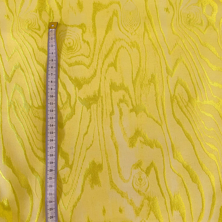 Contour Tree Wave Damask - Lime Yellow