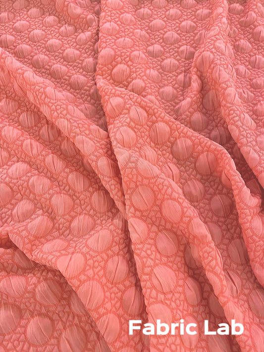 Stretch Bubble-Wrap Double Weave - Pink