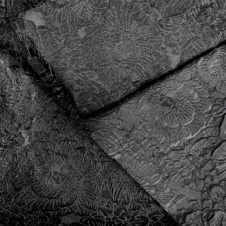 Rose Embossed Damask - Black