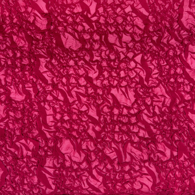 Organic Petal-Creased Chiffon - Bonded - Crimson Pink