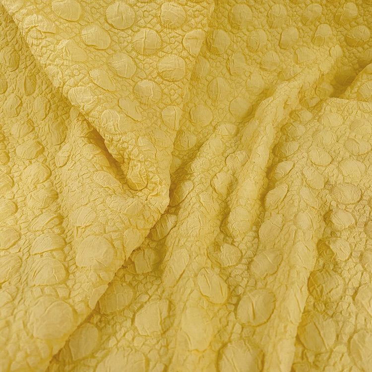 Mosaic Polka Dot Bubble Cloqué - Lemon
