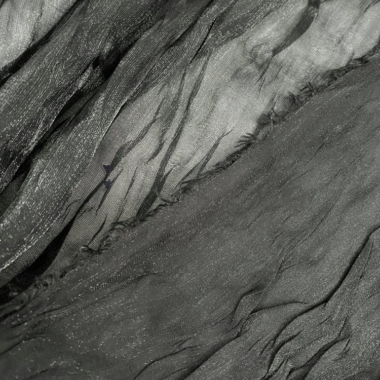 Sheer Crinkle Satin - Graphite